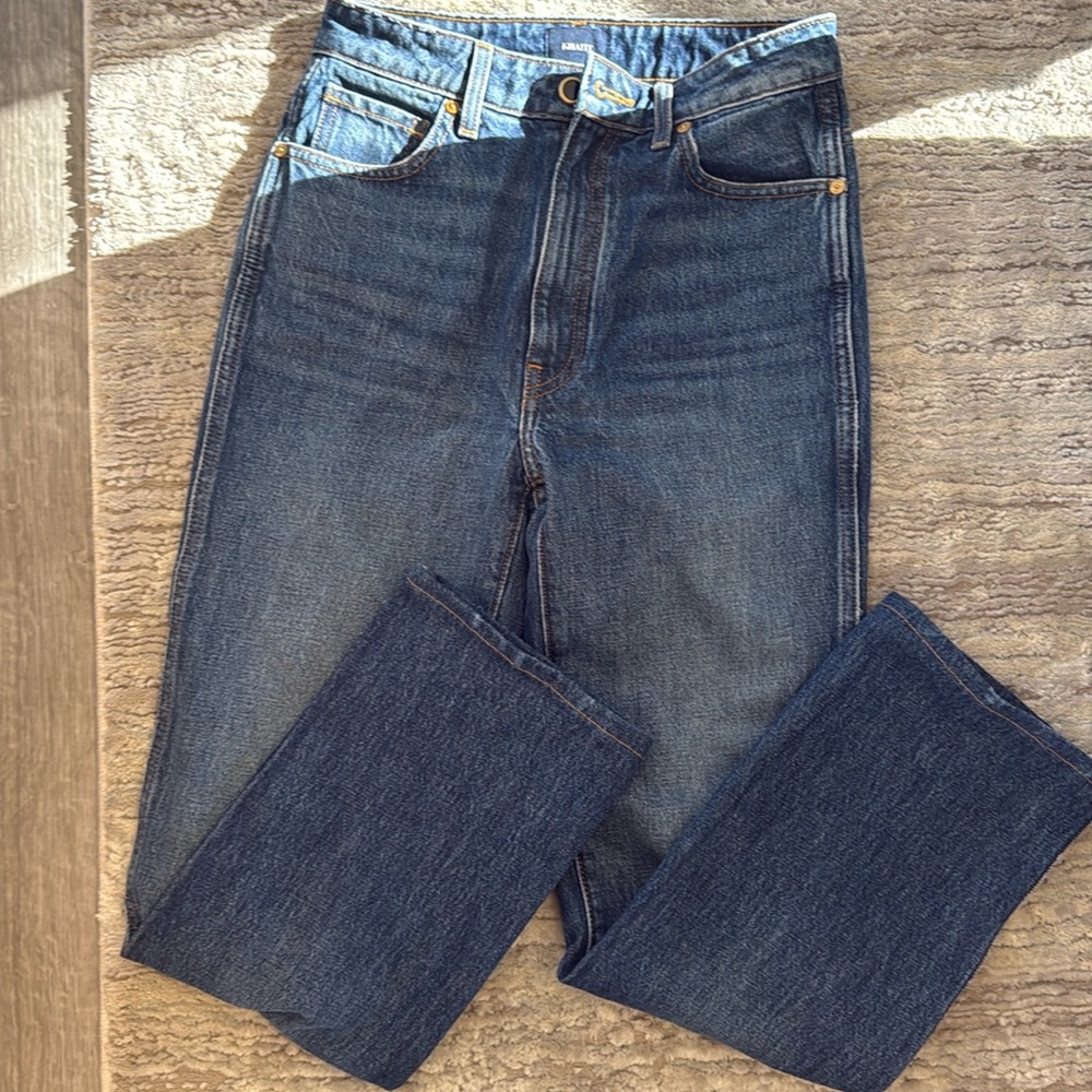 straight leg khaite jeans